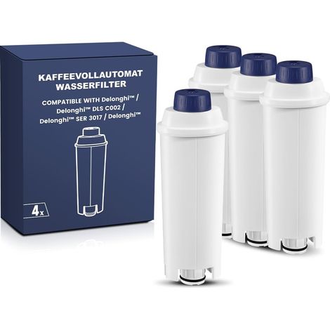 Machine à Café Filtres pour Delonghi Magnificas,Dinamica,ECAM,ESAM,ETAM,Primadonna,BCO,EC Serie Machine à café, Cartouches de Filtre à eau pour Delonghi, Adoucir l'eau (Lot de 4) (1/5)