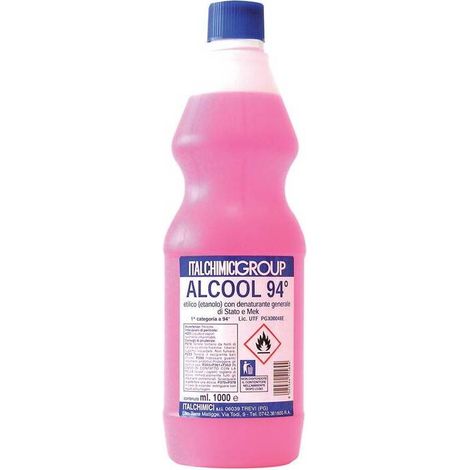 12 x ALCOOL DENATURATO 94 CERTIFICATO 1 L ITALCHIMICI