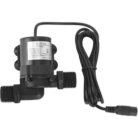 Pompe à eau miniature sans balais 24V JT-600D, surpresseur multifonction à courant continu, raccord G1/2, débit élevé, usage domestique et irrigation, compacte et fiable. (1/5)