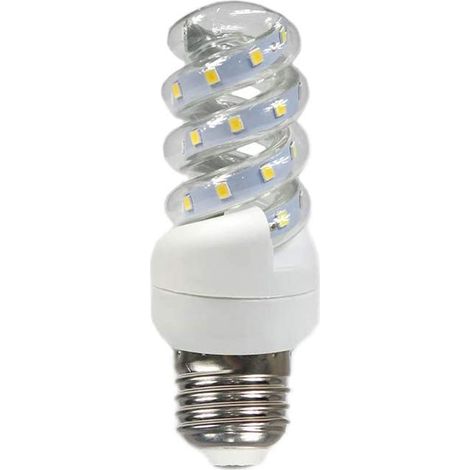 Lampadina led spirale attacco E27 7 watt luce bianca fredda 6500k lampada illuminazione