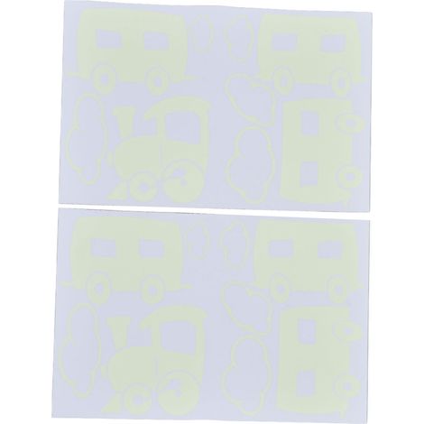 Autocollant mural phosphorescent décoratif pour chambre à coucher, sticker brillant DIY pour décoration intérieure et train miniature. (1/5)
