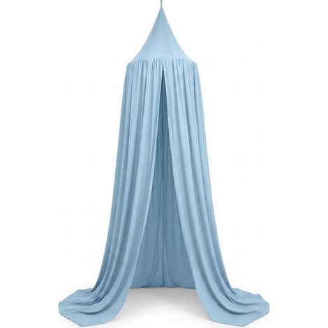Zanzariera baldacchino per lettino rotonda azzurra (1/5)