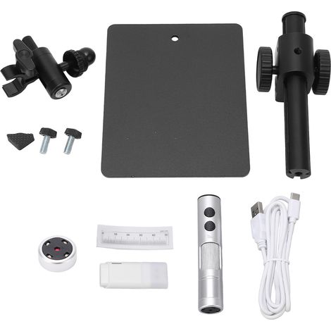Microscope numérique portable 12MP, grossissement 750X, connexion USB-C, loupe électronique avec lampe UV, pour inspection détaillée. (1/5)