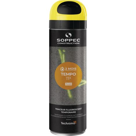 Traceur Soppec Fluo Jaune Peinture Marquage Fluorescent Temporaire - Soppec