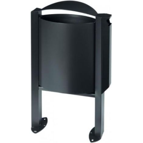 Corbeille sur pied / cendrier Arkea - 40l/3l - anthracite mat - RAL 7033