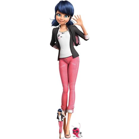 Figurine en carton Marinette Dupain-Cheng - Miraculous Ladybug et Chat une mini-figurine - H 137 cm (1/5)