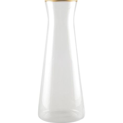 Carafe de Table en Verre Doré Mat Style Moderne Chic pour Boissons 12 x 12 x 28 cm - PANGIVO (1/3)