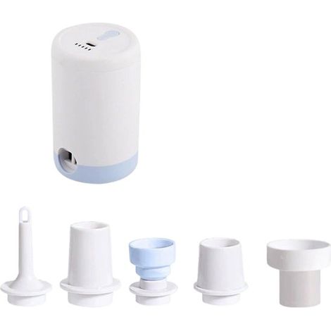 Pompe électrique 2-en-1 rechargeable – Mini format – 4 embouts – Matelas gonflables et piscines (1/5)