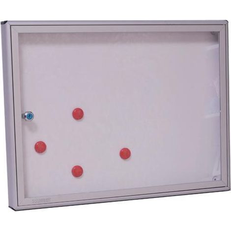 BACHECA Magnetica in alluminio per AVVISI 60X45H cm MAURER SILVER