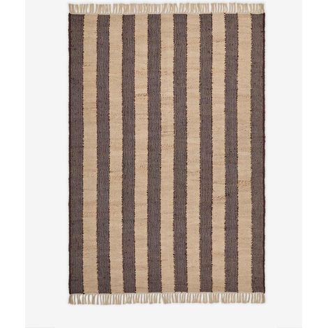 SKLUM Serilda-Außenteppich aus Jute und Baumwolle Braun Kaffee 230x160 cm