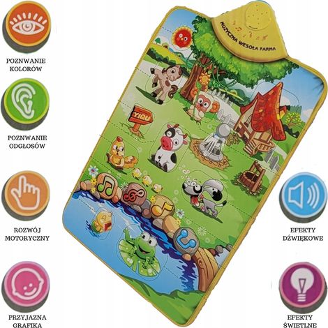 Granja musical interactiva con tapete educativo (1/5)