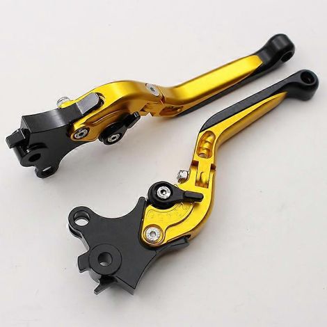 Convient aux motos BMW R1200GS, klaxon de frein et d'embrayage réglable modifié, accessoires de poignée en alliage d'aluminium (télescopique doré) (1/5)