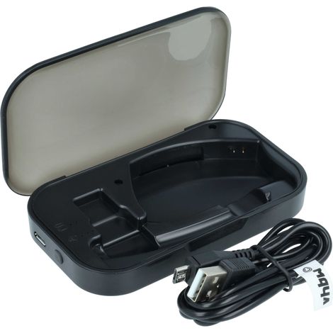 vhbw Charging Box compatible with Plantronics Voyager Legend UC Headset - Incl. USB Charger Cable Black
