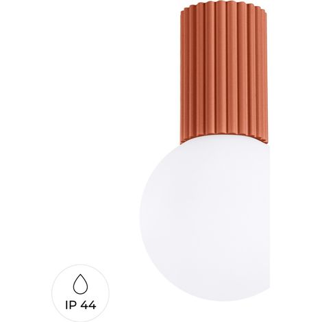 Plafoniera Halo, rosso ocra, IP44 (1/5)