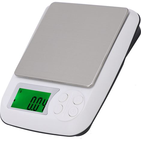 Balance numérique en acier inoxydable avec mini écran LED, haute précision, 200 g / 0,01 g
