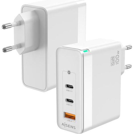 Cargador de Pared Aisens ASCH-100W3P008-W Blanco 100 W (1 unidad) (1/4)