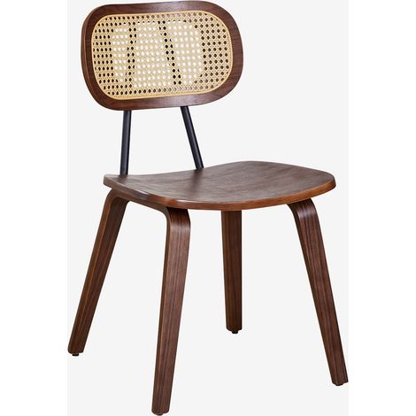 Silla de comedor en madera y ratán Kaylia SKLUM             