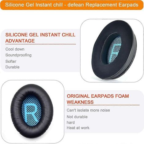 Coussinets d'oreille légers pour QC15 QC25 QC2 QC35 QC45, coussinets d'oreille en gel rafraîchissant (1/4)