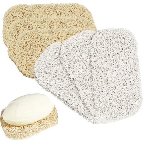 6 PCS Porte Savon Séchage Rapide Support Savon en PVC Savon Saver Antidérapant Tampon de Savon Douche Repose Savon Laiteux pour Empêcher la Croissance des Bactéries de Salle de Bain (1/5)