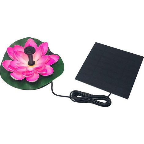 écoration d'Étang avec Nénuphar et Lotus en Mousse - Pompe Flottante à Énergie Solaire pour Fontaine d'Étang, Décor Extérieur de Cour, Jardin et Piscine (1/5)