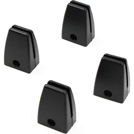 Pinces à verre pour étagère, support de verre, lot de 4 pinces robustes en alliage d'aluminium, accessoires de bureau et de mobilier, durables et résistantes. (1/5)