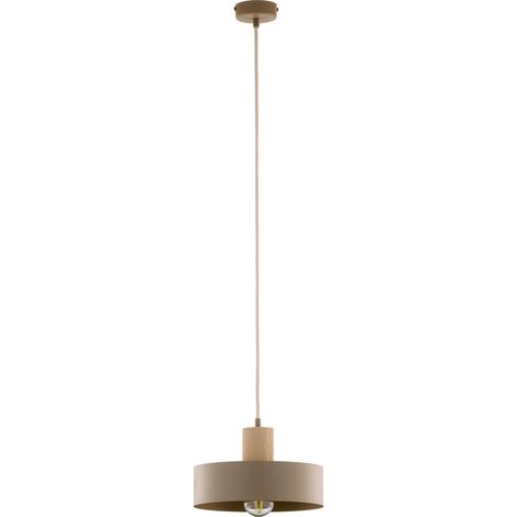 Suspension scandinave beige et bois RIF WOOD Sigma Lighting 1xE27 15W (1/5)