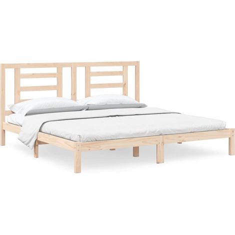 Maison Exclusive - Massivholzbett ohne Matratze 200x200 cm Kiefer