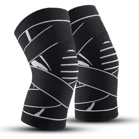 Genouillere - Soutien Compression Pour Douleur Au Genou - Ajustable 360° - Pour Sport Et Recuperation Post-Operatoire - 2 Unites (1/5)