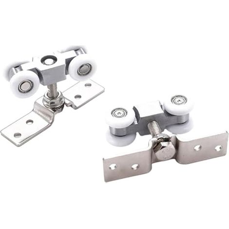 Rail de suspension pour porte coulissante, guide de porte en verre, sourdine, poussée et tirante, roulettes coulissantes, pour diverses applications (1/5)