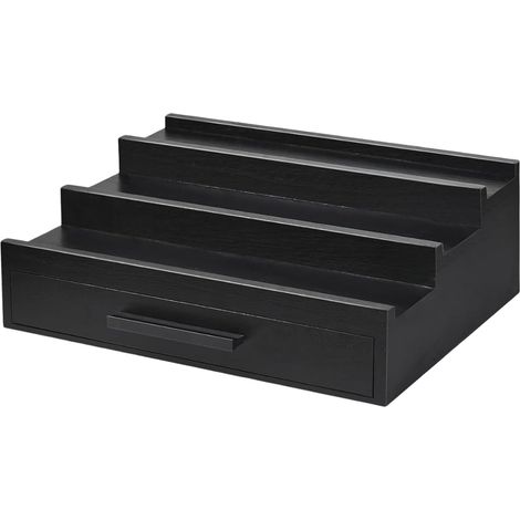 Generic Présentoir en bois, organisateur de parfum avec tiroir coulissant, organisateur de parfum pour homme, support de parfum, support de parfum pour lunettes, objet de collection, figurine (1/5)