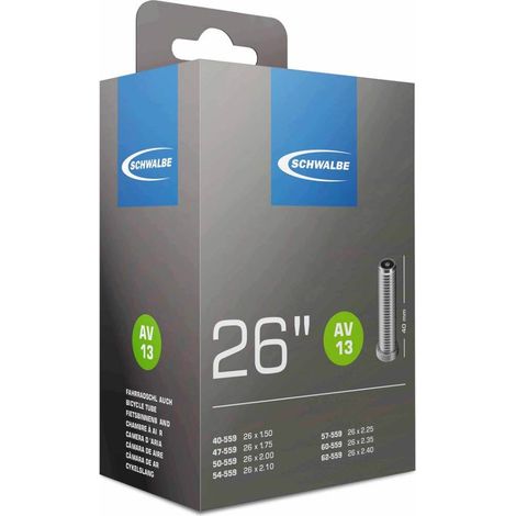 Chambre à air VTT Schwalbe AV13, valve 40 mm automatique, 26 pouces (1/3)