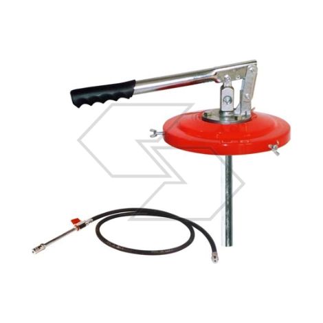 Pompa manuale grasso per secchielli da 4,5 / 5 Kg tubo 1,50m testina 4 griffe