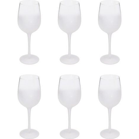 Set de 6 verres à vin givrés 38 cl D. 8,5 cm x H. 22,5 cm