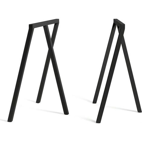 [NEUWERTIG] B-Ware HAY Loop Tischböcke Gestell Stand Frame Tischbein schwarz H72cm Set 2 Stück (1/2)