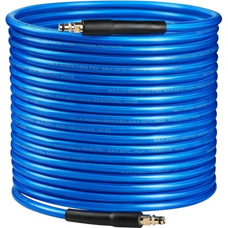 Tuyau de rechange pour nettoyeur haute pression Karcher K2 K3 K4 K5 K6 K7 - Kit de nettoyage - Raccord rapide - Bleu - 180 bar