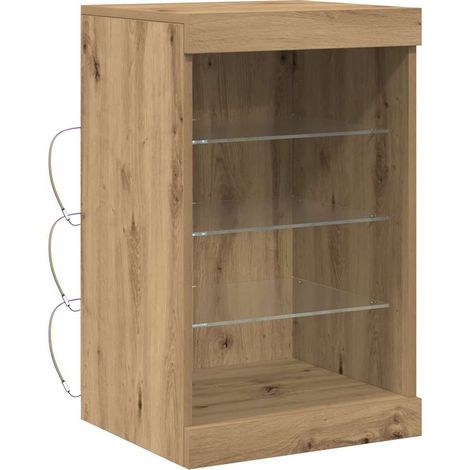vidaXL Madia LED Rovere artigianale 41 x 37 x 67 cm Legno (1/5)