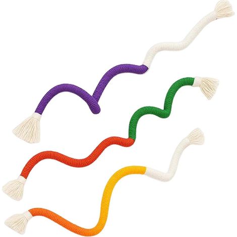 Jouet de dentition en coton naturel pour chat, robuste et sûr même pour les mâcheurs les plus agressifs. Un divertissement confortable à la maison. (1/4)