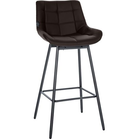 Tabouret de bar Weston pivotant Marron Similicuir (1/5)