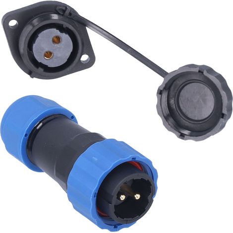 Connecteur industriel étanche IP68 Prise femelle à bride SP202 pour avion 25A AC380V Adaptateur électrique à 2 broches (1/5)