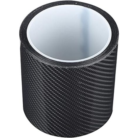 Autocollant de Protection de Voiture Noir, Film de Protection en Fibre de Carbone, Protection de Bord de Porte de Voiture, Autocollant Anti-Rayures(10CM3M) (1/3)