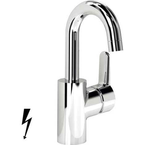 Ideal Standard Robinet de lavabo Connect Blue, sans garniture de vidage, basse pression, avec bec haut, saillie 146mm, Chromé, B9934AA (1/3)