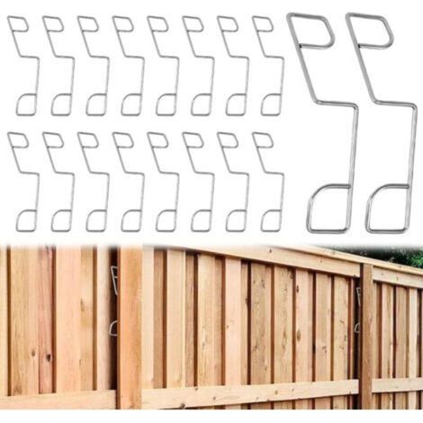 Lot de 25 clips de panneau de clôture en acier inoxydable - Clips de clôture pour panneaux de clôture pour empêcher les cliquetis et les chocs - Protection contre le vent de jardin (25)