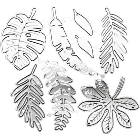 Pochoirs en métal en forme de feuilles d’arbres pour cartes 3D, découpage créatif, scrapbooking et décoration artisanale