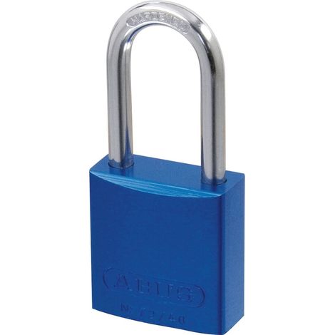 72/40Mm Aluminium Padlock 40Mm Long Shackle Blue Keyed Alike Tt60121