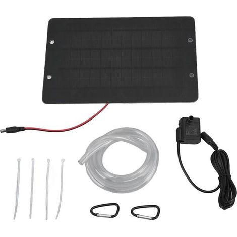 HOXILEELEO - Pompes à air solaire, aérateur de bassin de 6 W avec batterie de 6000 mAh, chargement USB et solaire, oxygénateur pour aquarium (1/5)
