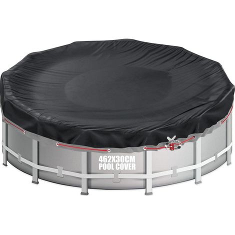 Bâche de piscine ronde 462cm, 420D Oxford, été/hiver, pour Intex & Bestway (1/5)