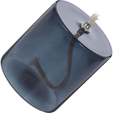 Lampe à Huile en Verre Élégante et Créative pour Décoration Intérieure, Bougeoir Stable en Verre Transparent Mèche en Corde de Coton, pour Mariages et Fêtes (1/5)