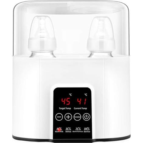Chauffe-biberon, Chauffe-Lait Maternel Multifonction 12 en 1, biberon électrique, Chauffe-Aliments, écran LCD, réglage précis de la température, Double Chauffe-biberon pour Toutes Les biberons (1/5)
