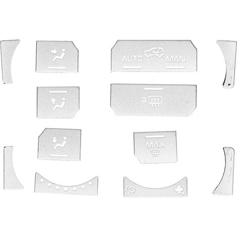 12 pièces autocollants de remplacement pour boutons tableau de bord Land Rover Range Rover Evoque 2012-2018 (1/5)