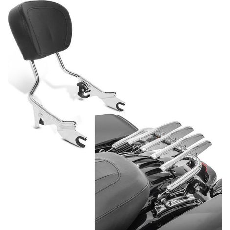Set: Stealth Gepäckträger kompatibel mit Harley Davidson Touring 09-25 + Sissy Bar